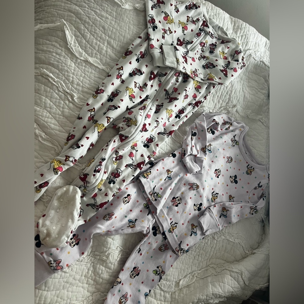 Janie & Jack x Disney Minnie Mouse 18-24 Month Pajama Bundle